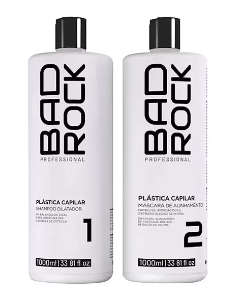 BAD ROCK PLASTICA CAPILAR KIT (SHAMPOO + MASCARA 1000ML)