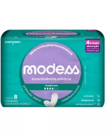 EVERGREEN MODESS ABSORVENTE PARA INCONTINENCIA MODERADA S/ABAS 8 UNID