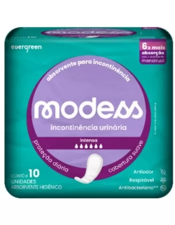 EVERGREEN MODESS ABSORVENTE PARA INCONTINENCIA INTENSA S/ABAS 10 UNID