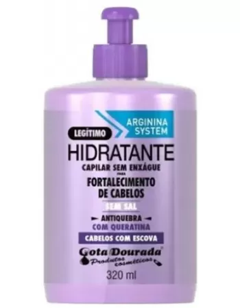 GOTA DOURADA CREME S/ ENXAGUE CABELOS C/ ESCOVA ANTIQUEBRA 320ML