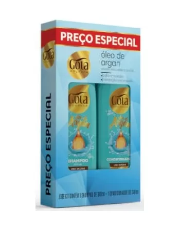 GOTA DOURADA KIT (SH+COND) OLEO DE ARGAN 340 ML