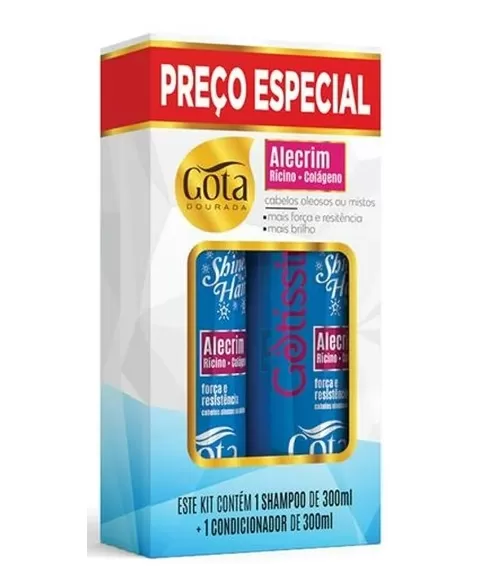 GOTA DOURADA KIT ( SH 300ML + COND 300ML ) GOTISSIMA MARINHO