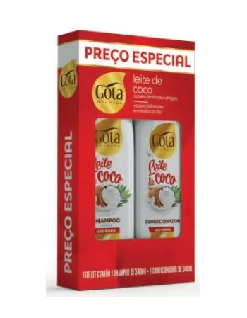 GOTA DOURADA KIT (SH+COND) LEITE DE COCO 340 ML