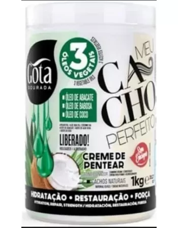 GOTA DOURADA MEU CACHO PEFEITO CR PENTEAR HIDRATAÇÃO - RESTAURAÇÃO - FORÇA 1KG