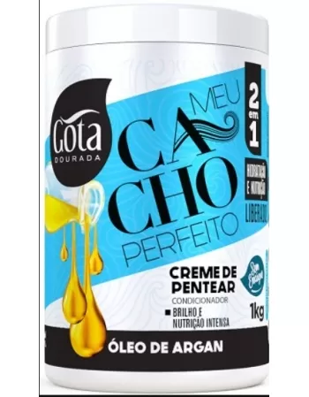 GOTA DOURADA MEU CACHO PERFEITO CR PENTEAR OLEO DE ARGAN 1 KG