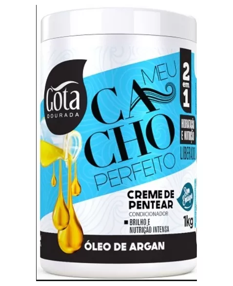 GOTA DOURADA MEU CACHO PERFEITO CR PENTEAR OLEO DE ARGAN 1 KG