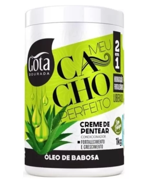 GOTA DOURADA MEU CACHO PERFEITO CR PENTEAR OLEO DE BABOSA 1KG