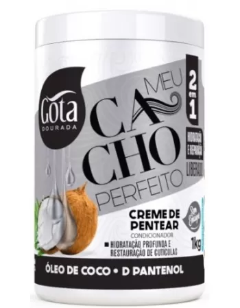 GOTA DOURADA MEU CACHO PERFEITO CR PENTEAR OLEO DE COCO - D PANTENOL 1KG