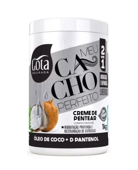 GOTA DOURADA MEU CACHO PERFEITO CR PENTEAR OLEO DE COCO - D PANTENOL 1KG