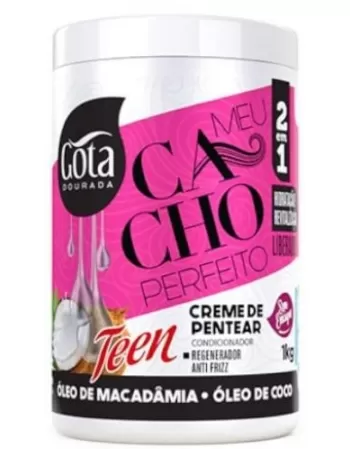 GOTA DOURADA MEU CACHO PERFEITO CR PENTEAR OLEO DE MACADAMIA - COCO 1KG