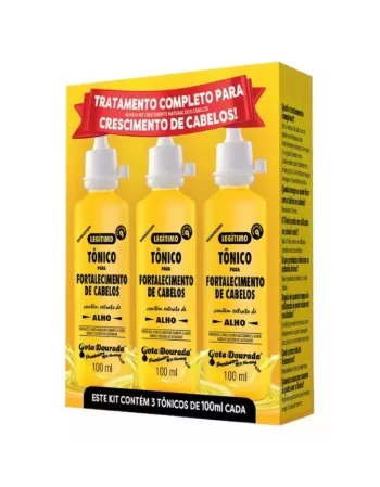 GOTA DOURADA TONICO FORTALECIMENTO ALHO 100ML (KIT C/3)