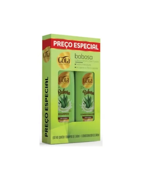 GOTA DOURADA KIT (SH+COND) BABOSA COM EXTRATO DE ALOE E VERA 340 ML