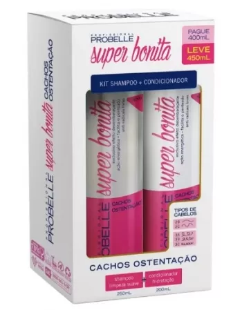 PROBELLE KIT (SH 250ML+COND 200ML) CACHOS OSTENTAÇÃO