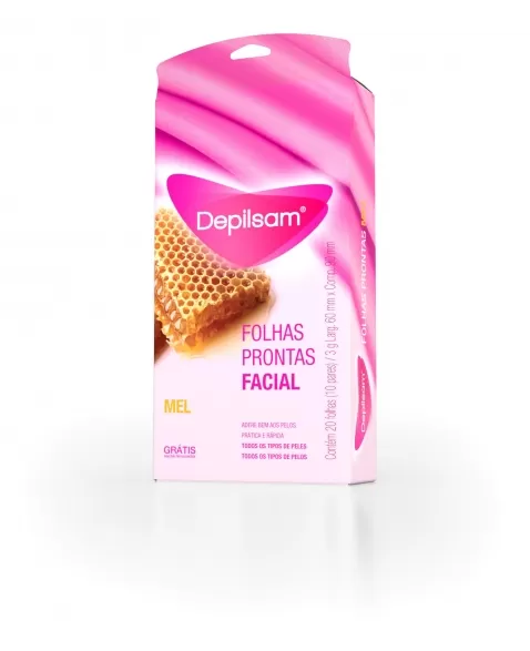 DEPILSAN FOLHAS PRONTAS FACIAL 10 PARES MEL