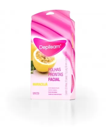 DEPILSAN FOLHAS PRONTAS FACIAL 10 PARES MARACUJA