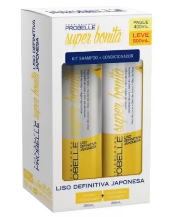 PROBELLE KIT (SH 250ML+COND 250ML) LISO JAPONESA - EMBALAGEM NOVA