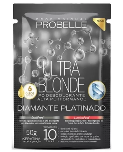 PROBELLE KIT DUPLO PO DESCOLORANTE DIAMANTE SACHE 100G