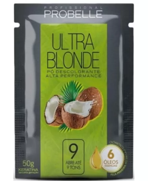 PROBELLE KIT DUPLO PO DESCOLORANTE ULTRA BLONDE COCO SACHE 100G