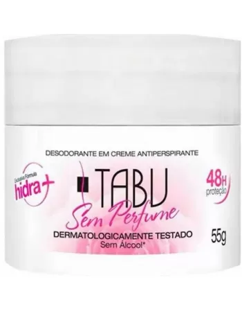 TABU DESODORANTE CR 55G SEM PERFUME