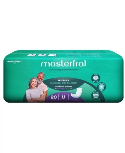 EVERGREEN MASTERFRAL CONFORT FRALDA PARA INCONTINENCIA MODERADA 20 UNID