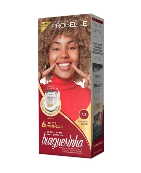 PROBELLE COLOR BURGUESINHA TONAL 7.3 LOURO MED DOURADO