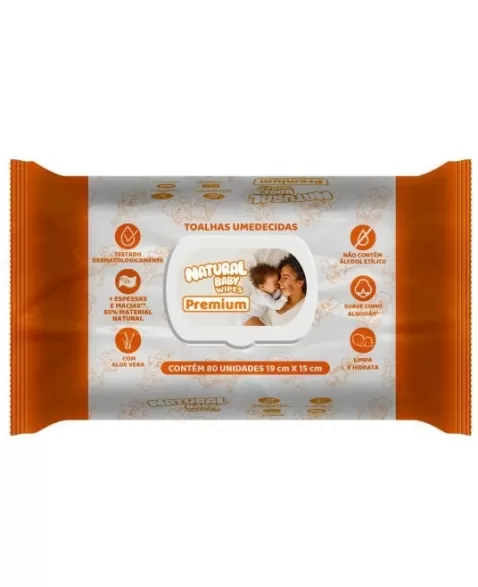 EVERGREEN NATURAL BABY WIPES PREMIUM TOALHAS UMEDECIDAS 80 UNID