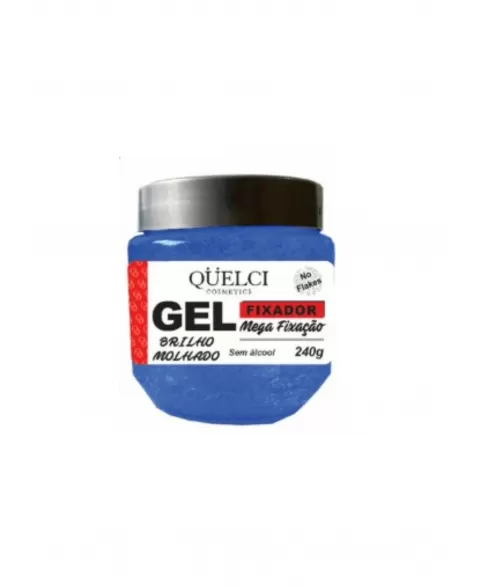 QUELCI GEL AZUL MEGA FIXAÇÃO 240G POTE