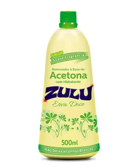 ZULU ERVA DOCE REMOVEDOR DE ESMALTE A BASE DE ACETONA 500ML