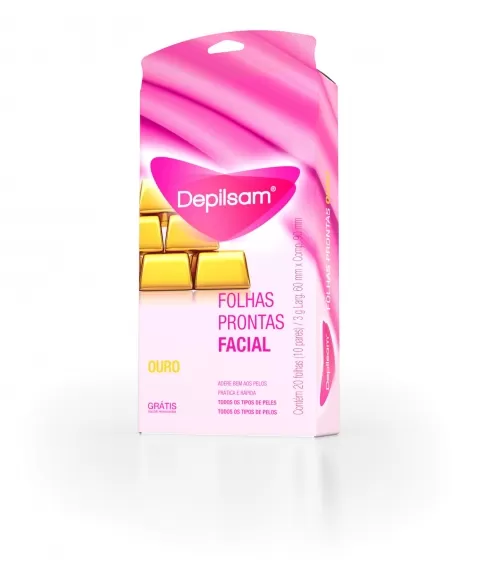 DEPILSAN FOLHAS PRONTAS FACIAL 10 PARES OURO