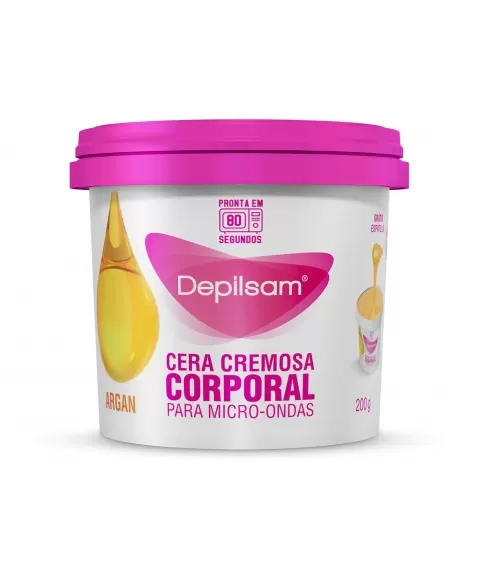 DEPILSAN CERA CREMOSA P/ MICROONDAS 200G ARGAN